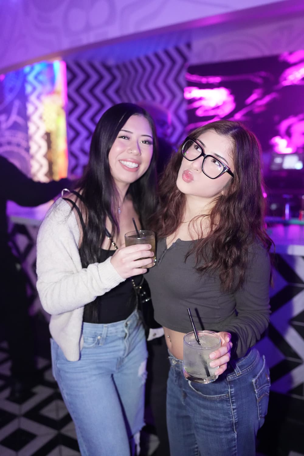 Friends Selfie with Drinks