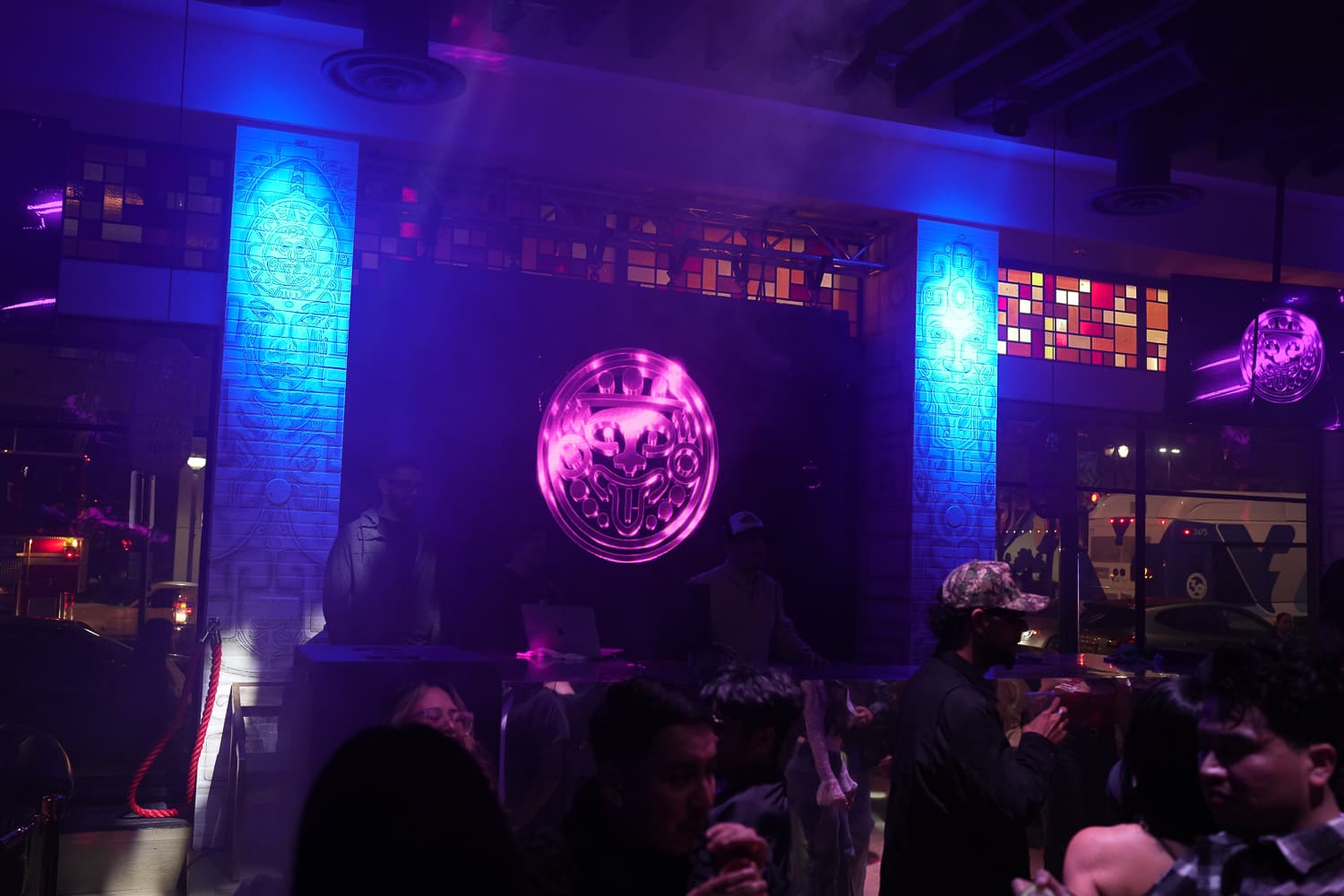 Neon Aztec Medallion