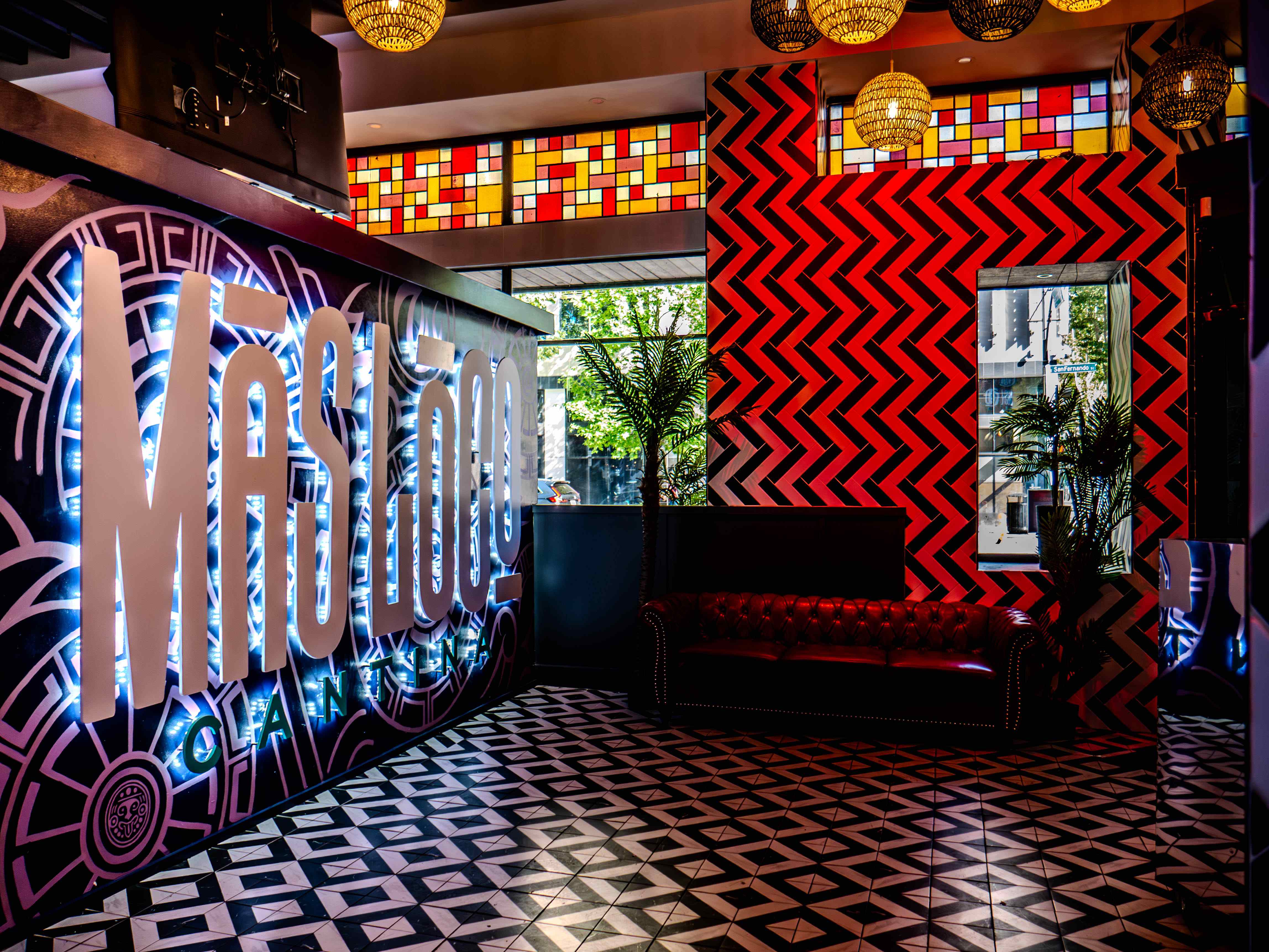 Mas Loco Cantina Interior Seating Area